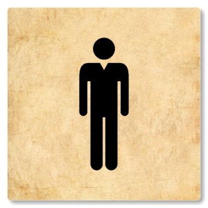 WC muži, 100x100mm, pergamen, Nevada